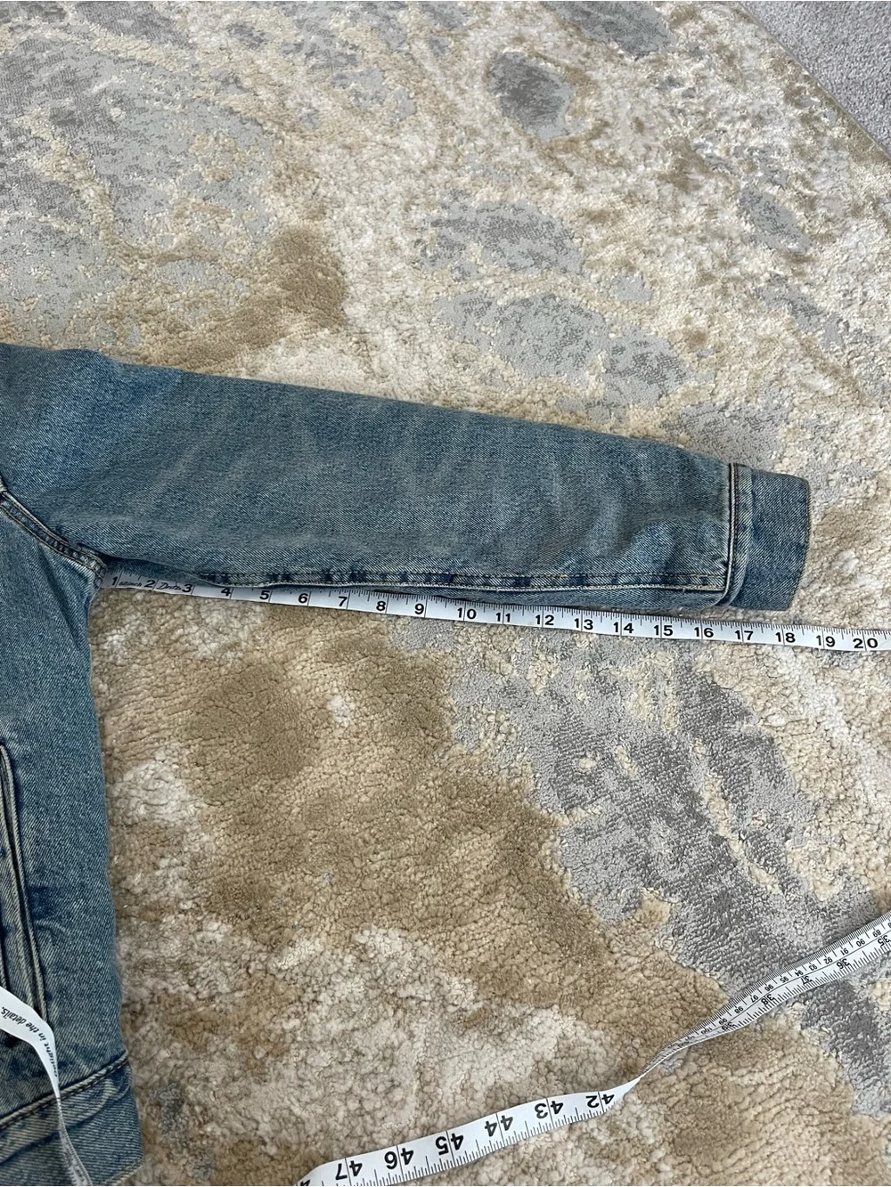 Levi's Light Blue Denim Sherpa Jacket with Cream Collar